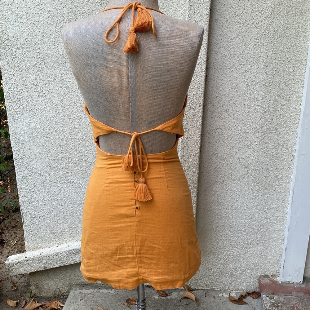Free People from Bloomingdale’s adorable mini dress with great back and tassels - Picture 3 of 13